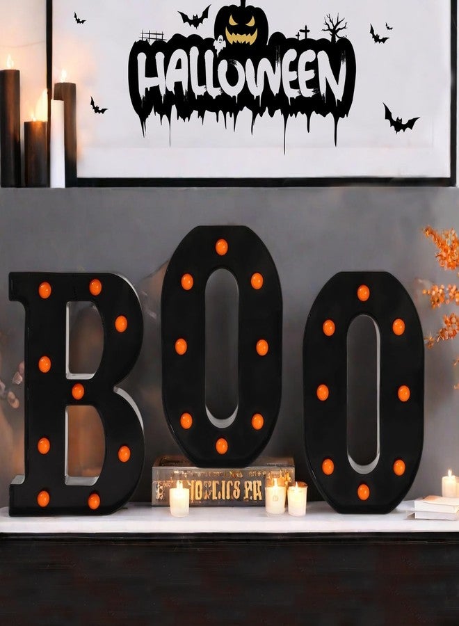 BTPIEL Halloween Decorations - 8.6" Large "BOO" Marquee Light Up Letters Light Up Sign Halloween Decor Indoor for Kitchen Bedroom Fireplace Mantel Party Holiday Display - Image 4
